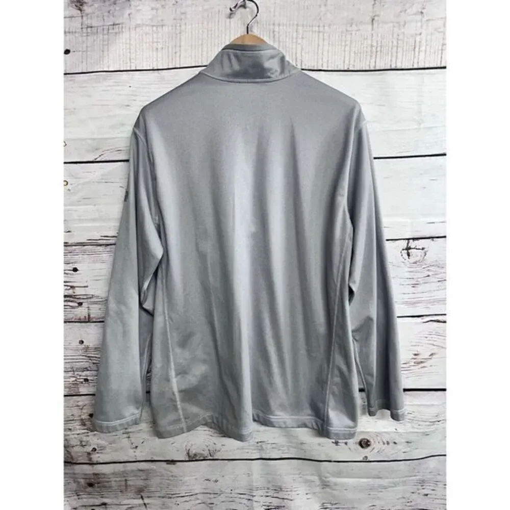North Face Sweater Adult 2XL Grey 1/4 Zip Pullover‎ Sweatshirt Stretch Mens